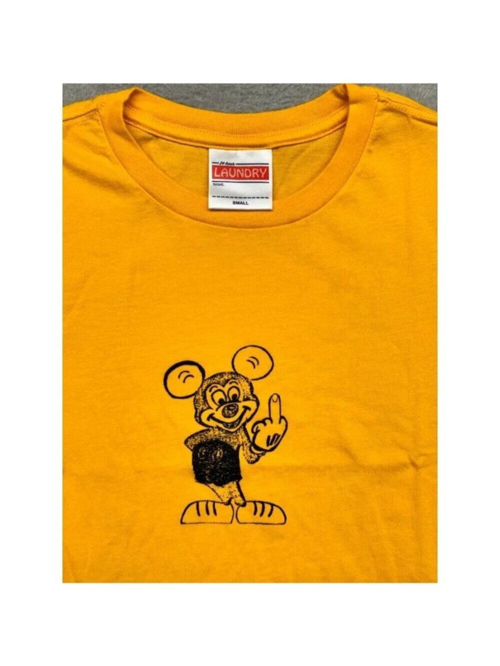 24hr Laundry Womens Gold Cotton Punk Retro Tee Babydoll Style Small